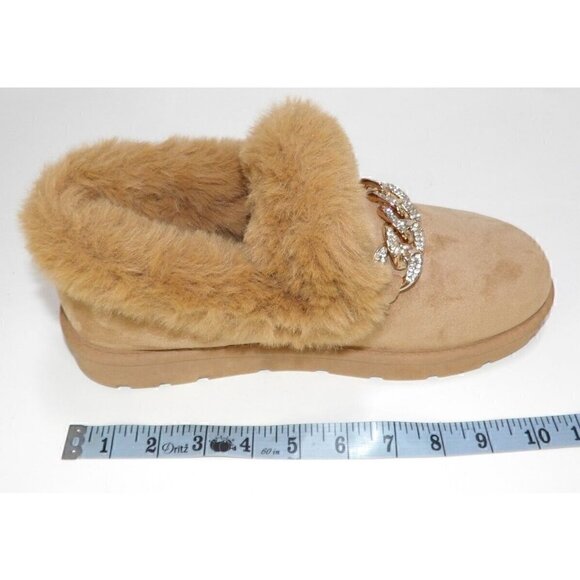 ROUGE HELIUM brown slip on shoes textile & faux fur woman's size 10 NEW, NO TAGS - Picture 8 of 9